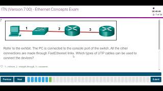 Ethernet Concepts Exam CCNA v702 ITN [upl. by Akitan]