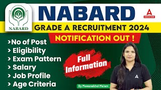 NABARD Grade A Notification 2024  NABARD Grade A Salary Syllabus Exam Pattern amp Eligibility [upl. by Ynneg]