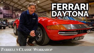 From Underneath to the Open Road Ferrari 365 GTB4 Daytona Experience  Tyrrells Classic Workshop [upl. by Remde]