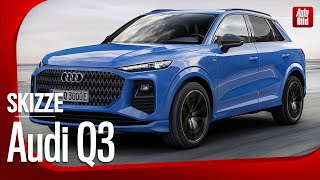 Audi Q3 2024  Neuer Audi Q3 wird die letzte Version mit Verbrennungsmotor  Skizze [upl. by Cassiani874]