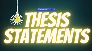 How to Write a Thesis Statement Lesson and Activity [upl. by Aisek]