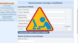 Certyfikat PFRON  odnawianie instalowanie [upl. by Brear420]