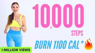 10000 Step Challenge For Weight Loss 🔥 10k Step Workout  Cardio Exercises At Home [upl. by Landon281]