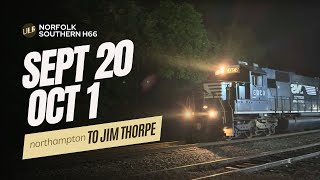 Norfolk Southern H66 Big Fed White Shipment NS 6303 amp 6424 run the night job [upl. by Pooi]