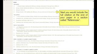 Research Tutorial Chicago authordate citation style [upl. by Medrek]