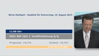 Börsenausblick für Donnerstag den 14082014 [upl. by Eward]