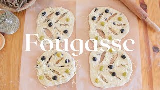 Provençal Olive Fougasse Recipe Rustic French Fougasse Bread Easy Recipe [upl. by Checani]