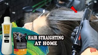 Permanently Hair Straightening At Home Using MATRIX Opti Straight Cream 🔥SAYAN🔥 [upl. by Richel]