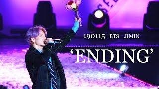 190115 SMA 서울가요대상 방탄소년단 BTS 지민 JIMIN Focus ENDING 4K [upl. by Drarreg]