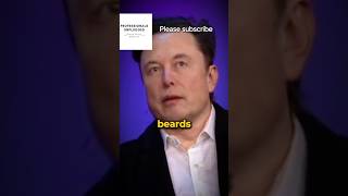 Elon Musk on why humans grow beard elonmuskinterview motivationalvideo entrepreneur trending [upl. by Eyks]