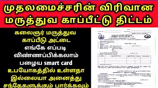 முதலமைச்சரின் விரிவான மருத்துவ காப்பீடு திட்டம்  கலைஞர் காப்பீடு திட்டம்  cmchistncom [upl. by Philps]