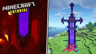 Minecraft Nether Sword Portal StepbyStep Tutorial 🔥 [upl. by Llennoc]