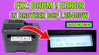 Drum  Slide the green tab on Drum Unit Fix in brother printer [upl. by Golanka]