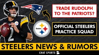 Steelers News Patriots Interested In Mason Rudolph Trade  Steelers Sign 12 To Practice Squad [upl. by Mervin]