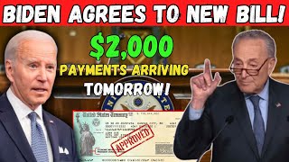 BIDEN AGREES TO NEW BILL 2000 DIRECT DEPOSIT FOR LOW INCOME – PAYMENTS ARRIVING TOMORROW [upl. by Rotberg]