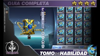 Saint Seiya Awakening  Guía completa TOMOS DE HABILIDAD  Farmeo cantidad total por mes  COMPLETO [upl. by Siva174]