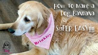 How to make a Dog Bandana  Beginner Sewist Friendly [upl. by Aihtebat]