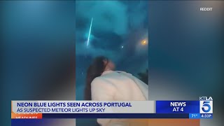 Stunning meteor lights up the sky over Europe [upl. by Ecydnak348]