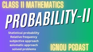 ProbabilityStatistical probabilityRelative frequency approachAxiomatic approachdatascience [upl. by Dud463]