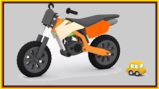 Cartoon Cars Construction  JUMPING MOTORCYCLE Race  videos for kids  Kids cartoons [upl. by Ekusuy]