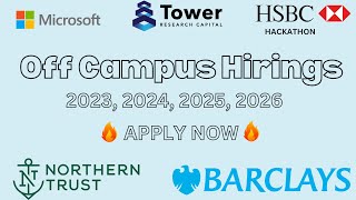 Biggest Hirings for 2023 2024 2025 and 2026 Batch  Off Campus Drives  10 Openings  Apply Now [upl. by Neeven797]