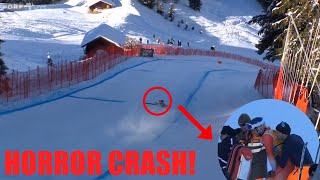 HORROR STURZCRASH Wengen Abfahrt 2024 Marco Kohler [upl. by Tugman]