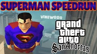 GTA San Andreas  SUPERMAN SPEEDRUN  Any [upl. by Nolasba]