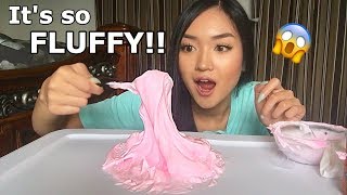 FIRST TIME MAKING FLUFFY SLIME [upl. by Dnalyk788]