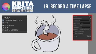 Recording a Time Lapse of Your Art  Krita Tutorial for Beginners 🔴 [upl. by Soelch]