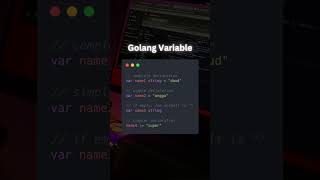 Golang Variable [upl. by Auhsej]