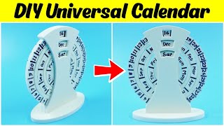 DIY Universal Calendar  How to Make Desk Calendar [upl. by Buyer]