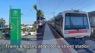 Trains amp buses at Victoria street station [upl. by Neirda]