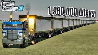 How Many Trailers Can You Pull amp other bad ideas  Farming Simulator 22 [upl. by Aicad417]