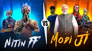 Narendra Modi ji Vs Nitin Free Fire  Epic Gameplay nitinfreefire [upl. by Trixi]