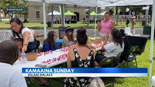 Kamaaina Sunday at Iolani Palace debuts new workshop series [upl. by Anaihr]