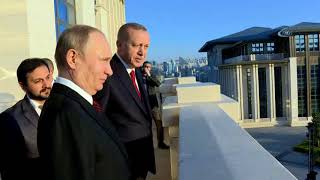 Cumhurbaşkanı Erdoğan Putin İle Külliyenin Balkonunda [upl. by Daugherty]