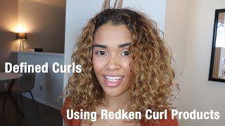 Defined Curls Using Redken Curvaceous Curl Product [upl. by Adnaloy]