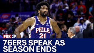 76ers players speak to media after season ends [upl. by Eibrab381]