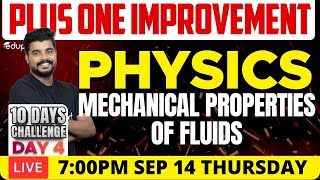 Plus One Improvement Exam  Physics  Mechanical Properties of Fluids  Eduport Plus Two [upl. by Kohl977]