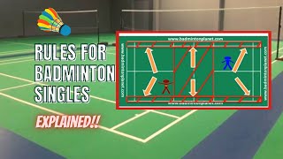 🏆Rules for Badminton Singles  By BadmintonPlanetcom [upl. by Osnerol]