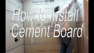 How to Install Cement board all the steps needed form cutting and installing to waterproofing [upl. by Dolph]