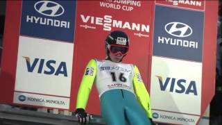 Sorin Iulian Pitea  Ski Jumping  2014 Sapporo 1st Round wind delays included [upl. by Ramsa]