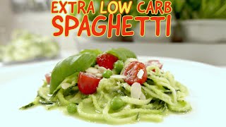 LOW CARB COURGETTE PASTA  15 minute recipe VEGAN [upl. by Yrahca]