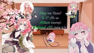 Obey me React to F Mc as Mitsuri kanroji🍡 Replaced AU Nice rn  obey me x demonslayer  12 [upl. by Sirkin51]