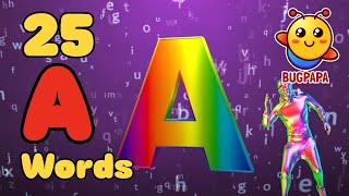 25 Words Starting with The Letter A  ABC Adventures bugpapa [upl. by Aram]