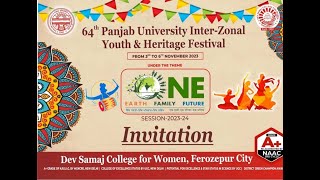 LIVE 64th PANJAB UNIVERSITY INTERZONAL YOUTH amp HERITAGE FESTIVAL RIMJHIM STUDIO MB 9888730223 [upl. by Esenej]