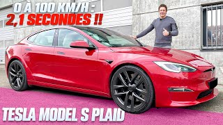 Essai Tesla Model S PLAID  Plus rapide quune Bugatti sur le 0 à 100 kmh [upl. by Ymorej]