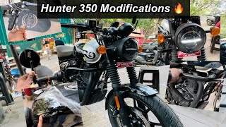 Royal Enfield Hunter 350 Modification🔥 Hunter 350 Accessories [upl. by Aymik]