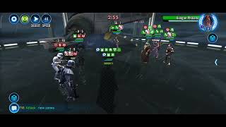 SWGOH • TW • DTMG no Omi with Gideon L9 DC cheese vs oNass Gungans defo watch last 30 secs [upl. by Hatti]