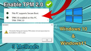 3 Methods To Enable TPM 20 In Windows  Full Guide [upl. by Ahsuatan]